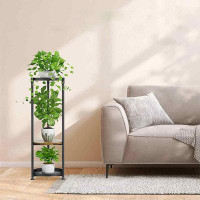 Arlmont & Co. 4 Tier Tall Plant Stand Indoor Outdoor, Metal Duty Flower Display Holders Rack Shelf, White