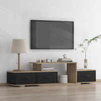 Ebern Designs Modern TV Stand, TV Cabinet, Entertainment Center Quick Assembly Of Fastenersfolding Fabric Drawermetal Ha