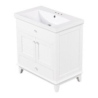 Winston Porter 30" Bathroom Vanity With Sink,Two Doors And One Drawer