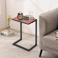 Bungalow Rose C Shaped End Table For Sofa