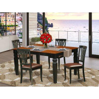 Darby Home Co Arison 5 Piece Butterfly Leaf Solid Wood Rubberwood Dining Set