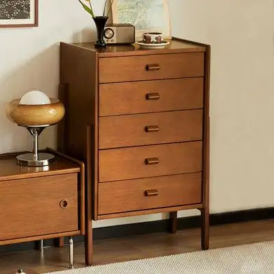 Wildon Home® 39.37" Dark brown Standard Solid Wood Accent Cabinet