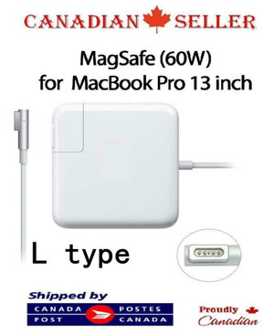 60W L Tip Magsafe Power Adapter Macbook pro 13 A1184 A1330 A1344 A1278 A1342 A1181 (BEFORE 2012 MODEL) Canada Preview