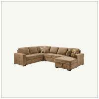 Hokku Designs 123" Oversized Sectional Sofa with Storage Chaise