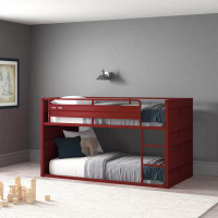 Greyleigh™ Baby & Kids Cargo Twin/Twin Bunk Bed In Red Finish