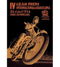 Buyenlarge 4th International Barcelona Grand Prix Framed Vintage Advertisement on Wrapped Canvas