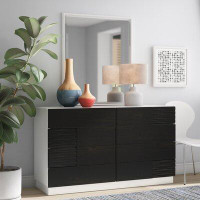 Wrought Studio Chassidi 8 Drawer Double Dresser with Mirror