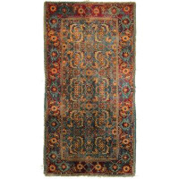 Landry & Arcari Rugs and Carpeting Agra One-of-a-Kind 3' x 5'9" 1900s Area Rug in Red/Blue/Brown