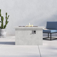 AllModern Rashid 24'' H Concrete Propane/Natural Gas Outdoor Fire Pit Table