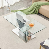 Wenty Modern Dining Table,Tea Table.Coffee Table. Tempered Glass Countertop, And Artistic MDF Legs Are Perfect For Hosti