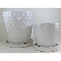World Menagerie Kadriye 2-Piece 100% Ceramic Pot Planter Set