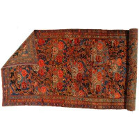 Isabelline One-of-a-Kind Narek Hand-Knotted 1900s Brown/Orange 7'2" x 21' Runner Wool Area Rug