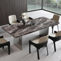 STAR BANNER Italian simple rock plate table modern small family dining table and chair combination