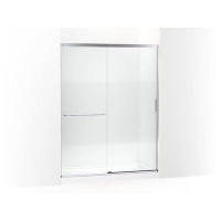 Kohler Grande porte de douche coulissante Elate, H 75-1 / 2 po x 56-1 / 4 - 59-5 / 8 po, avec verre épais transparent 5/