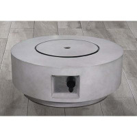 Latitude Run® Hastyar 11" H x 30" W Concrete Outdoor Fire Pit Table with Lid