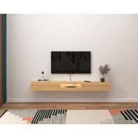 Millwood Pines Floating Tv Stand With Led Lights