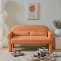 Wrought Studio Modern Lambswool Upholstered 2 Seater Sofa