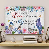 Trinx Butterflies And Birds - Those We Love Don't Fly Away Gallery Wrapped Canvas