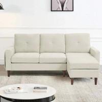 Ebern Designs 80" Wide Chenille Right Hand Facing Sofa & Chaise