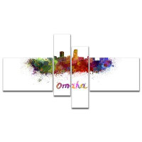 Made in Canada - East Urban Home 'Omaha Skyline' Graphic Art Print Multi-Piece Image on Canvas