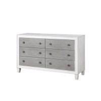 Canora Grey Ryston Dresser In Rustic Gray & White Finish