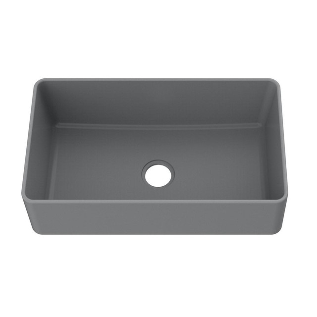 VOGRANITE 33 inch Apron Front Undermount Kitchen Sink (Single Bowl) - 33x19 x 9 - Available in 5 colors - Neustadt GS in Plumbing, Sinks, Toilets & Showers - Image 2