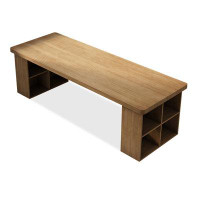 Lilac Garden Tools 70.87"Burlywood Rectangular Solid Wood desks