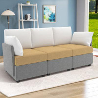 Latitude Run® 77'' Wide Cushion Back 3-Seater Sofa
