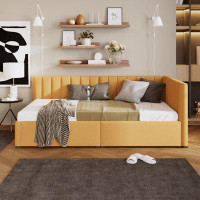 Latitude Run® Upholstered Daybed With 2 Storage Drawers, Sofa Bed Frame
