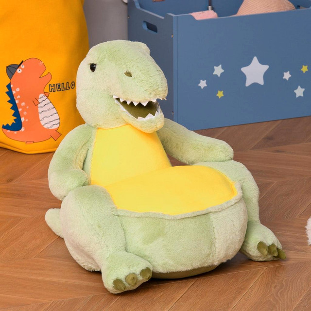 ANIMAL KIDS SOFA CHAIR CARTOON CUTE DINOSAUR STUFFED WITH ARMREST FLANNEL PP COTTON in Toys & Games - Image 2
