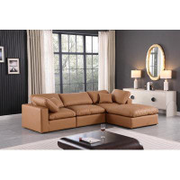 Meridian Furniture USA 4 - Piece Vegan Leather Sectional