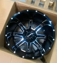 FOUR NEW 20 INCH KRANK SHAFT WHEELS -- 6X139.7 6X135 20X12 !! COMES MOUNTED WITH 305 / 55 R20 FUEL GRIPPER TIRES !!