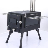 Bruce&Shark 10 Sq. Ft. Outdoor Camping Stove, Portable Tent Wood Stove With Pipe