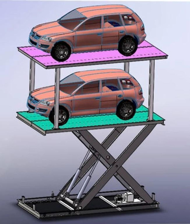 FINANACE AVAILABLE : Double deck underground home garage parking lift hydraulic car scissor lift 3T/ 6T in Other