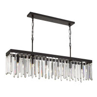 House of Hampton Retinne 6 - Light Linear Pendant with Crystal Accents