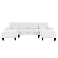 Latitude Run® U-Shaped Couch,6-Seat Sofa Bed with Double Chaise