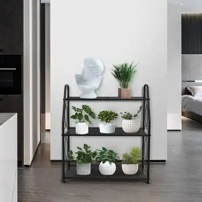 Arlmont & Co. 3 Tier Plant Shelf for Indoor Outdoor