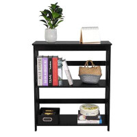 Ebern Designs Solid Wood Etagere Bookcase