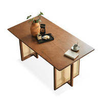 Hokku Designs 62.99" Brown Rectangular Solid wood Dining Table