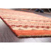 Rugsource Contemporary Gabbeh Kashkoli Oriental Area Rug Hand-Knotted 4X6