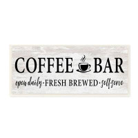 Stupell Industries «Coffee Bar», plaque de café à motif rustique, art mural par lettrage et doublure