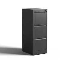 Latitude Run® 3 Drawer Metal Vertical File Cabinet With Lock Office