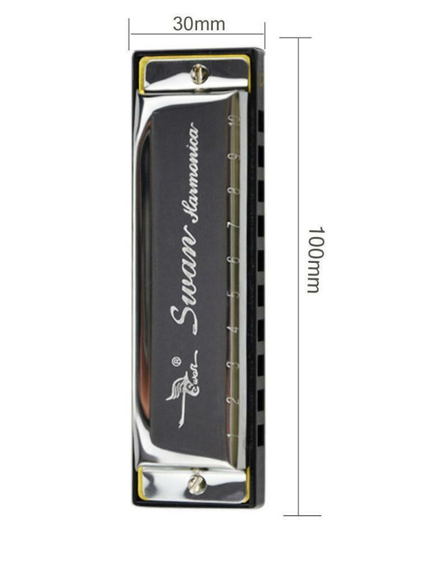 NEW HARMONICA 10 HOLE STAINLESS STEEL H4854 in Other in Regina - Image 2