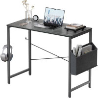17 Stories 32 Inch Small Spaces Computer Desk With Storage Bag Study Table Desk For Bedroom Writing And Work Small Home