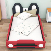 Latitude Run® Yohaan Twin Size Wood Platform Bed with Wheels Design