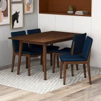 Corrigan Studio Bianca Modern Solid Wood Dining Table And Chair Set Dining Room Furniture Set