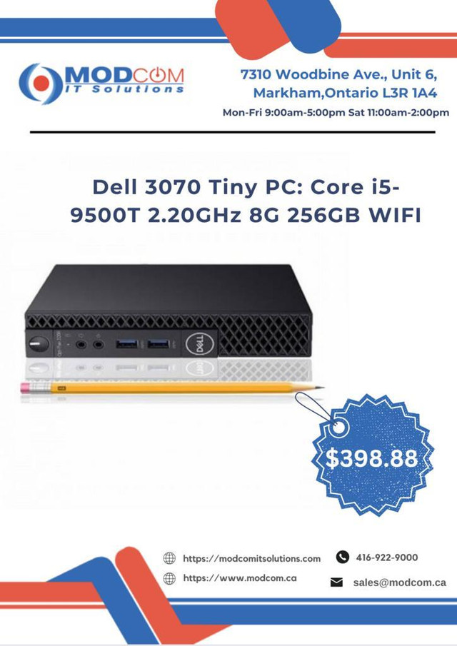 Dell OptiPlex 3070 Tiny PC Desktop Computer Intel Core i5-9500T 2.20GHz 8G 256GB Wifi PC OFF LEASE FOR SALE!!! in Desktop Computers