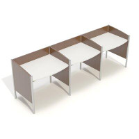 Palmieri Wave III 146.5" 3 Person Benching Workstation