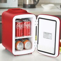 Norbi Mini Fridge, 4L/6 Can Portable Cooler & Warmer Freon-Free Small Refrigerator