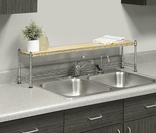 NEW KITCHEN OVER THE SINK SHELF WOOD BOARD 7251250 in Kitchen & Dining Wares in Alberta